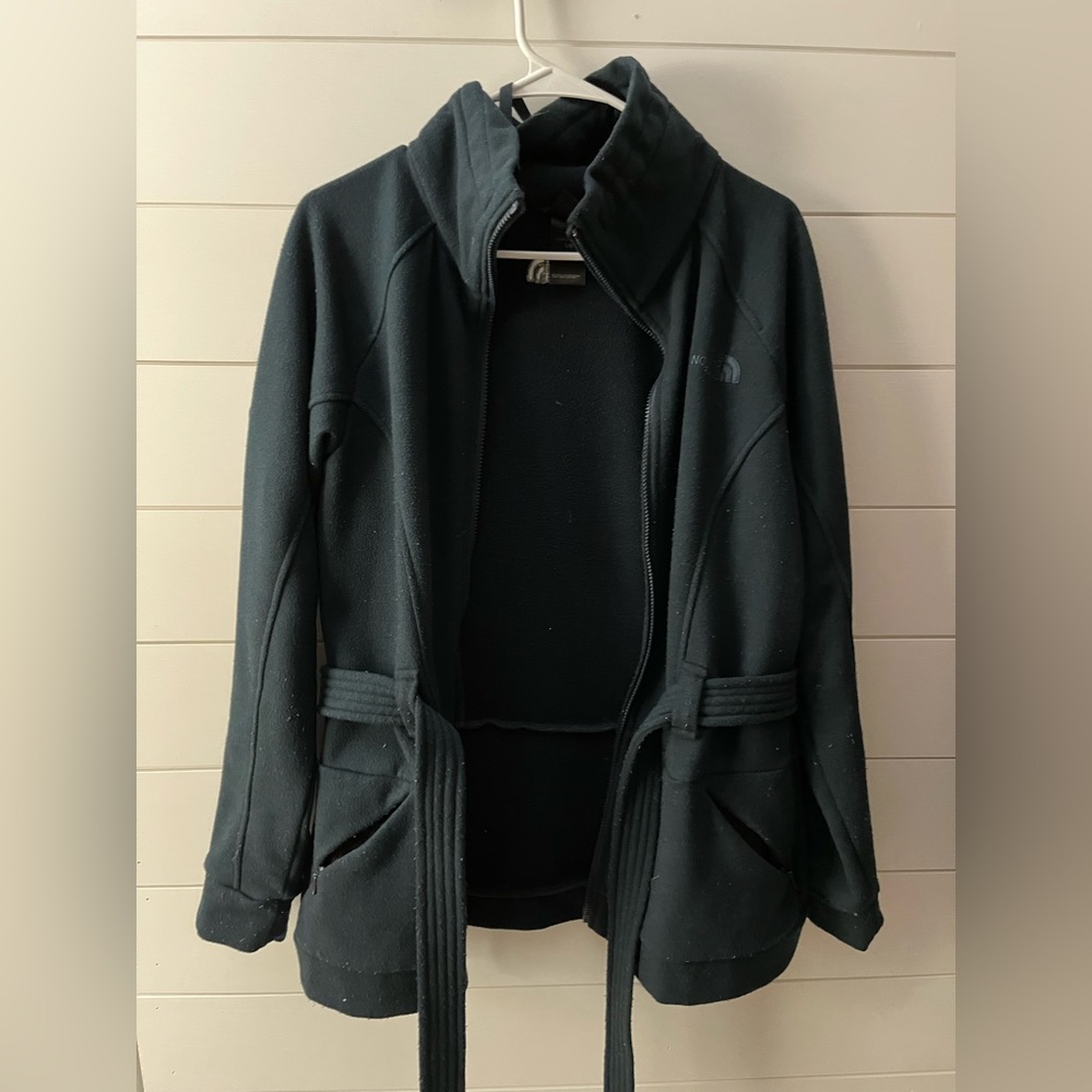 COPY - North face belted Jacket, Navy, Womens Large